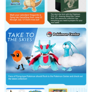 We appreciate your continued subscription to the Pokémon Trainer Club  newsletter. With it, you can stay current on all the exciting happenings in  the Pokémon world!